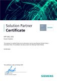 Сертификат партнера Siemens SCADA Basis