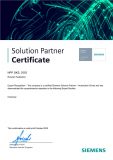 Сертификат партнера Siemens. Chemical
