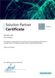 Сертификат партнера Siemens. Process Control System