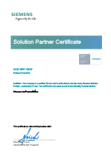 Сертификат партнера Siemens. Process Instrumentation